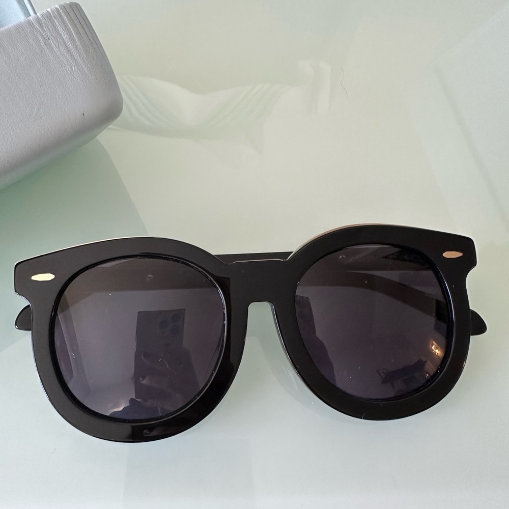Karen Walker Black and gold Super Duper Thistle alternative fit sunglasses - Picture 3 of 9